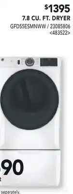 RONA GE 7.8 CU. FT. DRYER offer