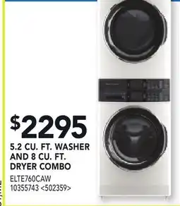 RONA ELECTROLUX 5.2 CU. FT. WASHER AND 8 CU. FT. DRYER COMBO offer
