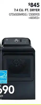 RONA GE APPLIANCES 7.4 CU. FT. DRYER offer