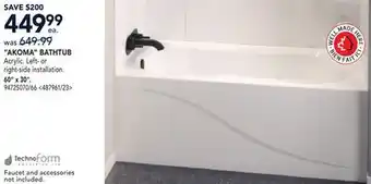 RONA AKOMA BATHTUB offer