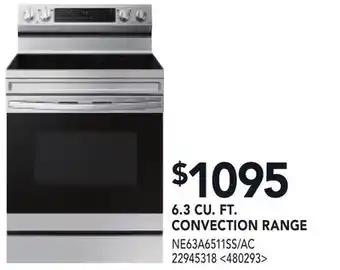 RONA 6.3 CU. FT. CONVECTION RANGE offer