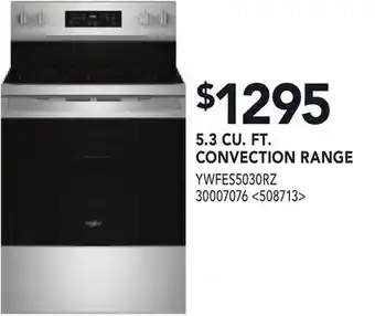 RONA 5.3 CU. FT. CONVECTION RANGE offer