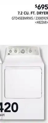 RONA 7.2 CU. FT. DRYER offer