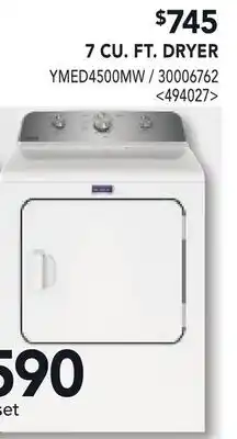 RONA 7 CU. FT. DRYER offer