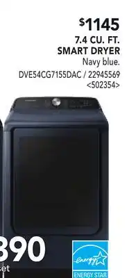 RONA 7.4 CU. FT. SMART DRYER offer