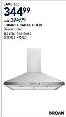 RONA CHIMNEY RANGE HOOD offer