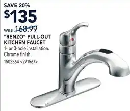 RONA RENZO PULL-OUT KITCHEN FAUCET offer