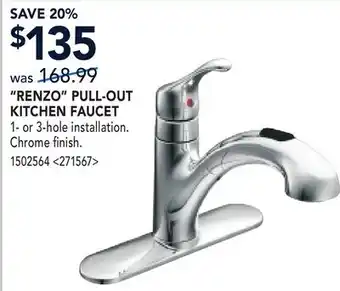 RONA RENZO PULL-OUT KITCHEN FAUCET offer