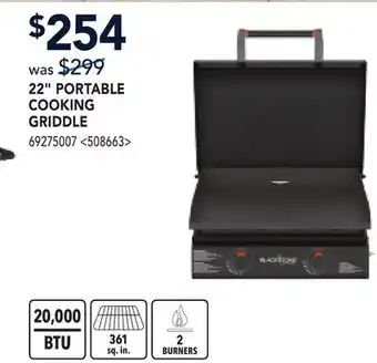 RONA 22 PORTABLE COOKING GRIDDLE offer