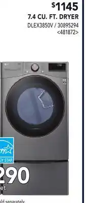 RONA LG 7.4 CU. FT. DRYER offer