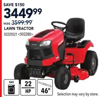 RONA LAWN TRACTOR offer