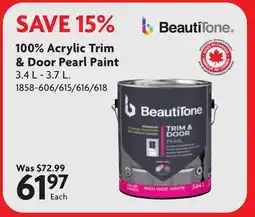 Home Hardware 100% Acrylic Trim & Door Paint offer