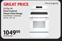 Home Hardware 5.3 Cu. Ft. Front Control Steam Clean Range EvenTemp cooktop offer