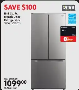 Home Hardware 18.4 Cu. Ft. French Door Refrigerator offer