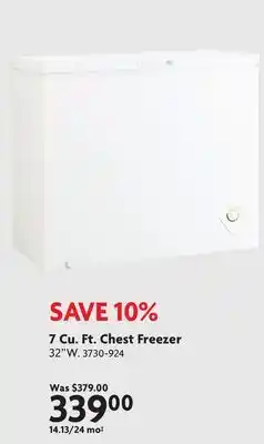Home Hardware 7 Cu. Ft. Chest Freezer offer