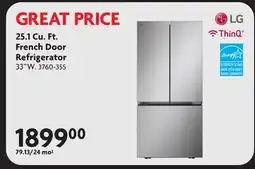 Home Hardware 25.1 Cu. Ft. French Door Refrigerator offer