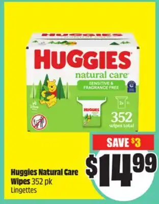Chalo FreshCo Huggies Natural Care Wipes 352 pk offer