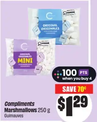 Chalo FreshCo Compliments Marshmallows 250 g offer