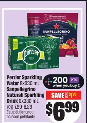 Chalo FreshCo Perrier Sparkling Water 8x330 mL Sanpellegrino Naturali Sparkling Drink 6x330 mL offer