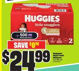 Chalo FreshCo Huggies Giga Pack Diapers 32-88 pk offer