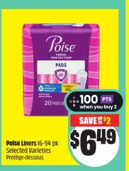 Chalo FreshCo Poise Liners 16-54 pk Selected Varieties offer