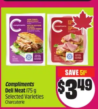 Chalo FreshCo Compliments Deli Meat 175 g Selected Varieties offer