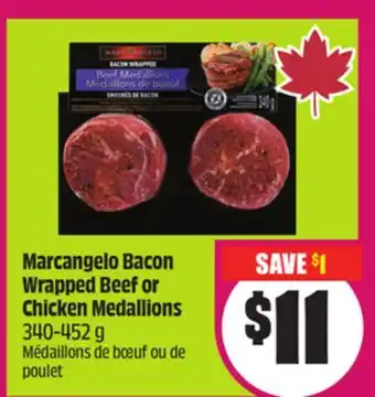 Chalo FreshCo Marcangelo Bacon Wrapped Beef or Chicken Medallions 340-452 g offer