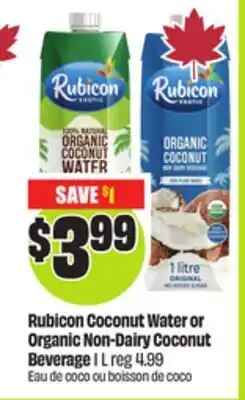 Chalo FreshCo Rubicon Coconut Water or Organic Non-Dairy Coconut Beverage 1 L offer