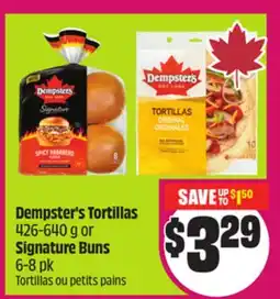 Chalo FreshCo Dempster's Tortillas 426-640 g or Signature Buns 6-8 pk offer
