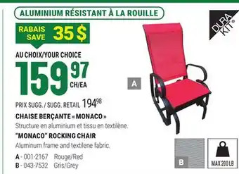 BMR CHAISE BERÇANTE MONACO offer