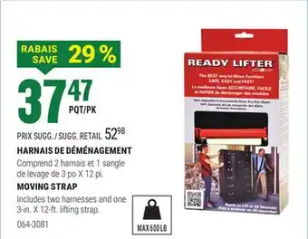 BMR HARNAIS DE DÉMÉNAGEMENT offer