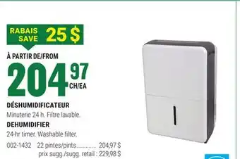 BMR DÉSHUMIDIFICATEUR offer