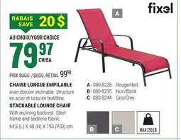 BMR CHAISE LONGUE EMPILABLE offer