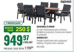 BMR ENSEMBLE À DÎNER offer
