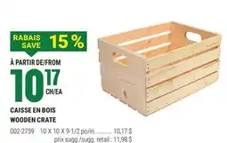 BMR CAISSE EN BOIS WOODEN CRATE offer