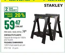 BMR CHEVALETS PLIANTS offer