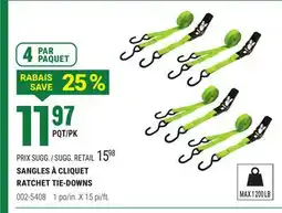 BMR SANGLES À CLIQUET RATCHET TIE-DOWNS offer