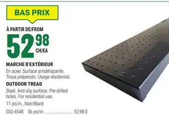 BMR MARCHE D'EXTÉRIEUR offer
