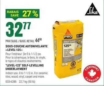 BMR SOUS-COUCHE AUTONIVELANTE LEVEL-125 offer