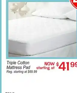 Oxford Mills Triple Cotton Mattress Pad offer