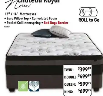 Oxford Mills Chateau Royal 13/14 Mattresses offer