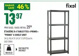 BMR ÉTAGÈRE À 4 TABLETTES  PRIMO  PRIMO 4-SHELF UNIT offer