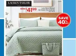 Oxford Mills Luna Stone Washed 4pc Queen Size Quilt Set offer