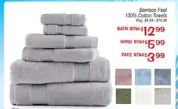 Oxford Mills Bamboo Feel 100% Cotton Towels offer