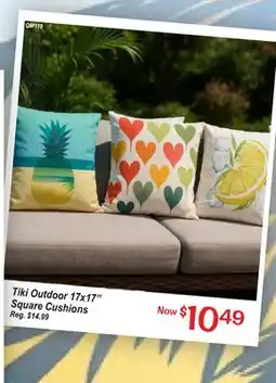 Oxford Mills Tiki Outdoor 17x17 Square Cushions offer
