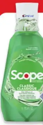 Walmart Crest Scope Classic Mouthwash 1 L offer