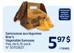 Walmart Samoussas aux légumes Brar's Vegetable Samosas offer