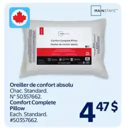 Walmart Comfort Complete Pillow offer