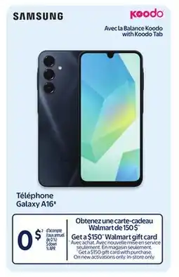 Walmart Téléphone Galaxy A16 offer