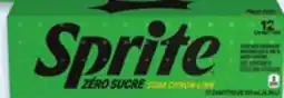 Walmart Sprite Zero Sugar 12-Pack Pop offer